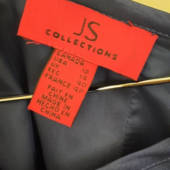 JS Collections Navy Formal Maxi Skirt - Picture 2 of 6